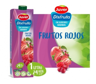 ZUMO EXOTICO FRUTOS ROJOS JUVER 1 L.