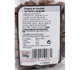 CACAHUETES CHOCOLATE C/LECHE CASA RICARDO 200 GR.