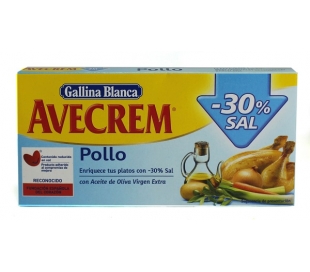 CALDO AVECREM POLLO GALLINA BLANCA 10PASTILLAS. 95 GR.