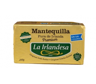 MANTEQUILLA SIN SAL LA IRLANDESA 250 GRS.