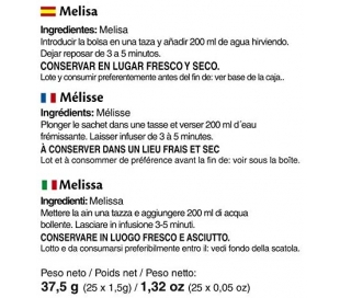 INFUSION MELISA SHIP 25 UN.