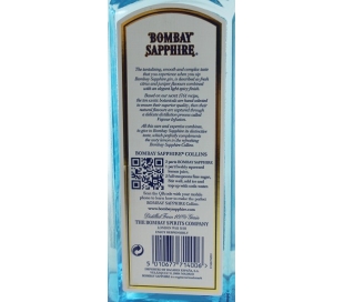 GINEBRA SAPPHIRE BOMBAY 70 CL.