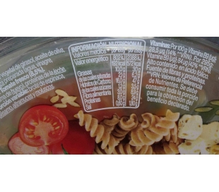 ENSALADA PASTA INTEGRAL CANARIAS FLORETTE 295 GRS.