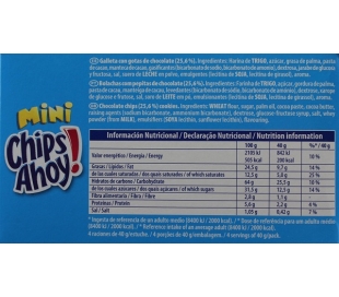 GALLETAS MINIS CHIPS AHOY PAKC 4X40 GRS.