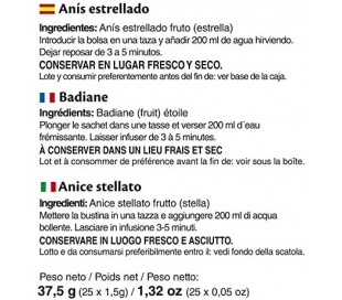 INFUSION ANIS ESTRELLADO SHIP 25 UN.