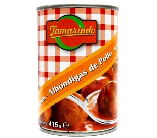 PLATOS PREPARADOS CONSERVA ALBONDIGAS POLLO TAMARINDO 415 GR.