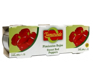 PIMIENTOS ROJO ENTERO TAMARINDO PACK 3X80 GR.