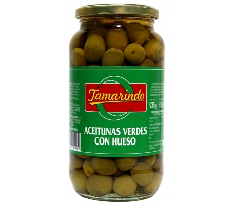 ACEITUNA VERDE TAMARINDO 550 GR.