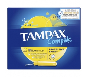 TAMPON COMPAK REGULAR TAMPAX 22 UN.