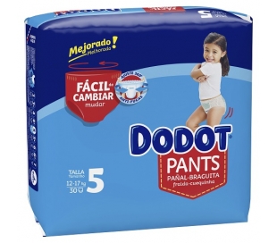 PAÑAL-BRAGUITA PANTS 12-17 KG. TALLA 5 DODOT 30 UN.