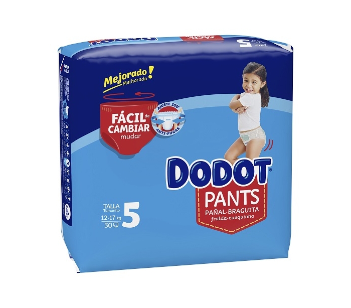 PAÑAL-BRAGUITA PANTS 12-17 KG. TALLA 5 DODOT 30 UN.