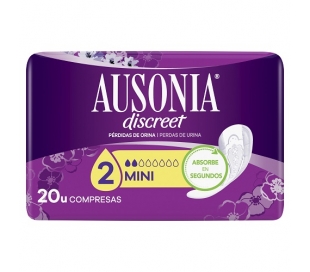 COMPRESA DISCREET MINI AUSONIA 20 UN.