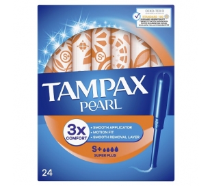 TAMPON PEARL SUPER PLUS TAMPAX 24 UN.