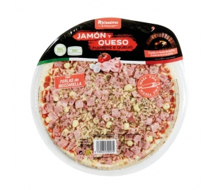 PIZZA JAMON COCIDO Y QUESO RIKISSSIMO 405 GR.