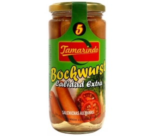 SALCHICHAS BOCKWURST TAMARINDO FRASCO 250 GRS.