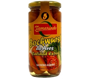 SALCHICHAS PAVO BOCKWURST TAMARINDO 250 GRS.