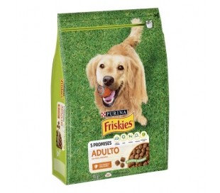 COMIDA PERROS ADULTO CON AVES Y VERDURAS FRISKIES 3 KGS.