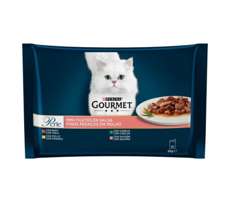 comida-gatos-perle-laminas-salsa-gourmet-pack-4x85-gr