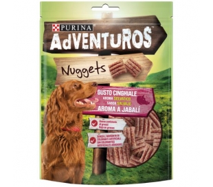 SNACK PERRO NUGGETS AROMA JABALÍ PURINA ADVENTUROS 90 GR.
