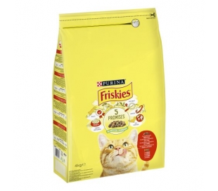 COMIDA GATO BUEY Y POLLO CON VERDURAS FRISKIES 4 KG.