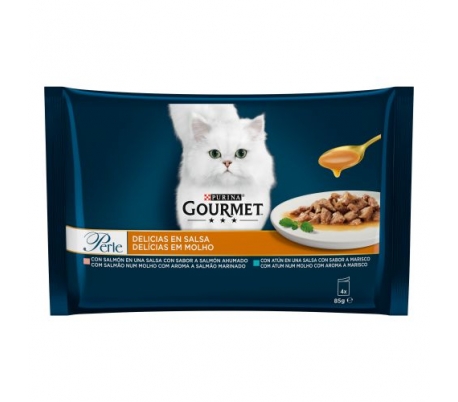 comida-gatos-perle-atun-salmon-gourmet-pack-4x85-grs