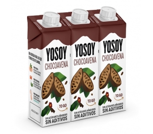 BEBIDA DE AVENA AVELLANAS + CACAO YOSOY PACK 3X250 ML.