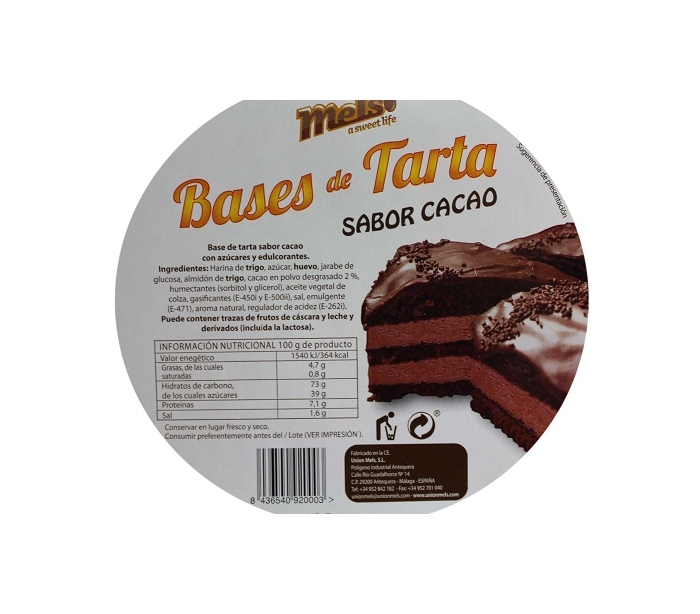 BASE TARTA TODA LA VARIEDAD MELS 400 GR.