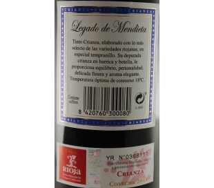 VINO TINTO CRIANZA MENDIETA 75 CL.