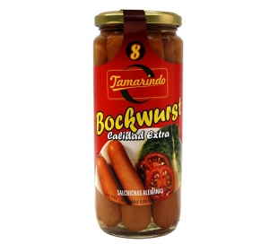 SALCHICHAS BOCKWURST TAMARINDO FRASCO 360 GRS.