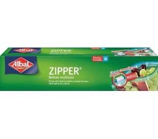 BOLSAS MULTIUSOS ZIPPER HERMETICAS ALBAL 8 UN.