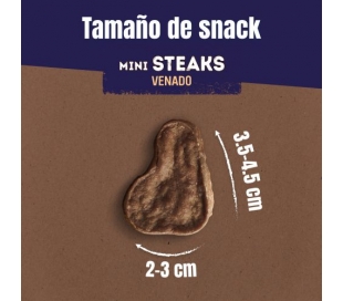 SNACK PERRO ADVENTUROS MINI STEAKS VENADO PURINA 70 GRS.