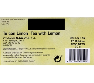 INFUSION TE CON LIMON TAMARINDO 20 UN.