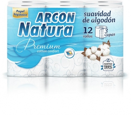 papel-higienico-cotton-confort-3-capas-arcon-natura-12-rollos
