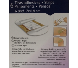 TIRAS ADHESIVAS IDEAL CODO/RODILLA PREVEX 6 UDS.