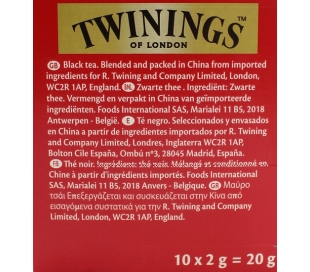 INFUSION TE ENGLISH TWININGS PACK 10X2 GRS.