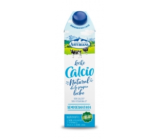 LECHE CALCIO SEMIDESNATADA ASTURIANA 1 L.