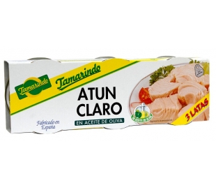 ATUN CLARO ACEITE OLIVA TAMARINDO PACK 3X60 GR.