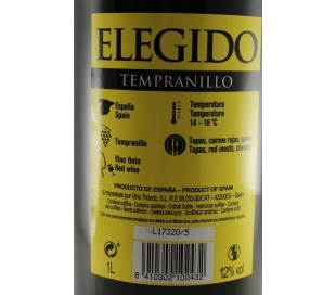 VINO TINTO CATALUÑA ELEGIDO 1 L.