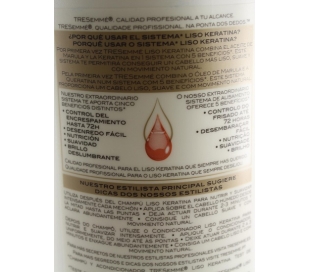 ACONDICIONADOR LISO KERATINA TRESEMME 400 ML.
