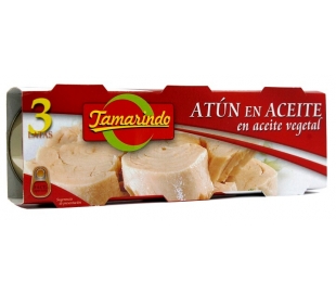 ATUN ACEITE VEGETAL TAMARINDO PACK 3X77 GR.