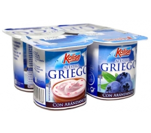 YOGUR GRIEGO CON ARANDANOS KALISE PACK 4X125 GR.