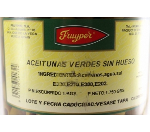 ACEITUNA SIN HUESO FRUYPER 1000 GRS.