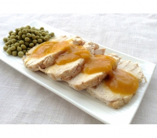 PECHUGA DE PAVO EN SALSA DE MANZANA PESO APROX. 250 GR.