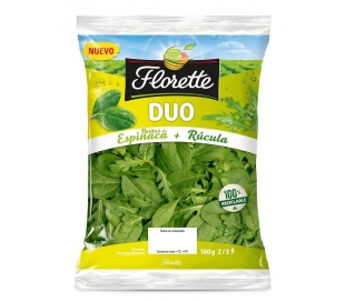 ESPECIALIDAD ENVASADA ESPINACA+RUCULA FLORETTE 100 GR.