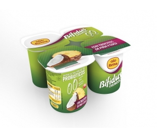 BIFIDUS 0% M.G. CON PIÑA COCO. REINA PACK 4X125 GR.