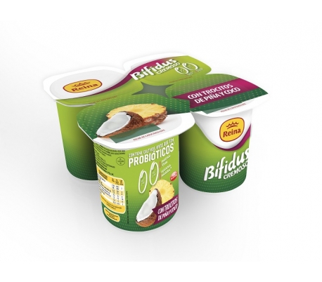 bifidus-0-mg-con-pina-coco-reina-pack-4x125-gr
