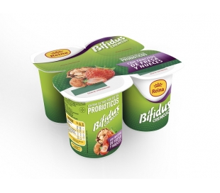 BIFIDUS CREMOSO FRESA Y NUECES REINA PACK 4X125 GR.