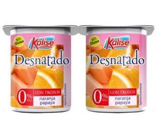 YOGUR DESNATADO PAPAYA NARANJA KALISE PACK 4X125 GRS.