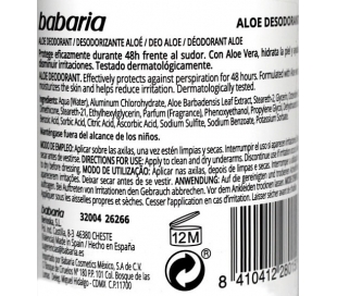 DESODORANTE ROLL-ON ALOE VERA BABARIA 50 ML