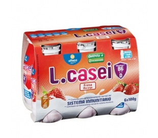 YOG. L-CASEI FRESA ALTEZA PACK 6X100 ML.